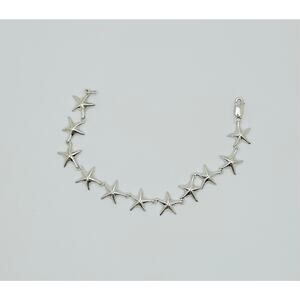 Vintage 925 Sterling Silver Starfish Bracelet 7.5inches